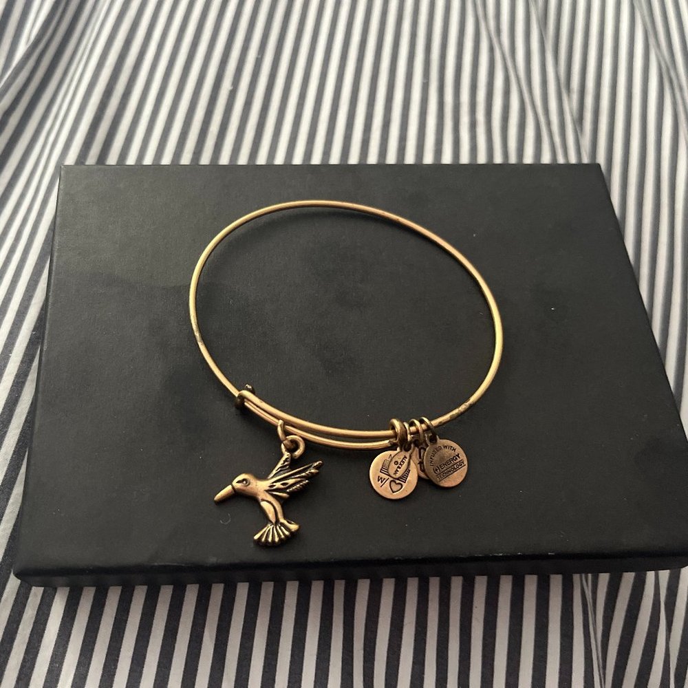 Alex and Ani Gold Hummingbird Bracelet